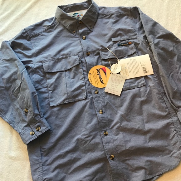 Ex Officio Shirts Nwt Travel Wear Indigo Frost Shirt Poshmark